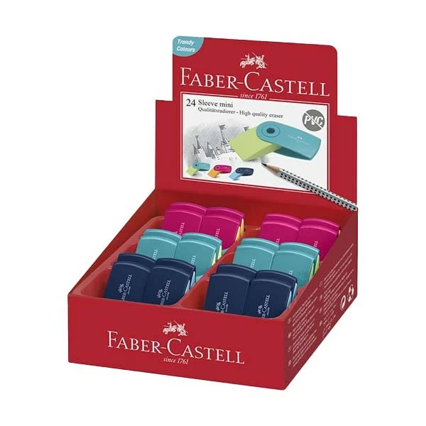 Faber-Castell - Tappi in gomma per cancellare, 6 pezzi, colore