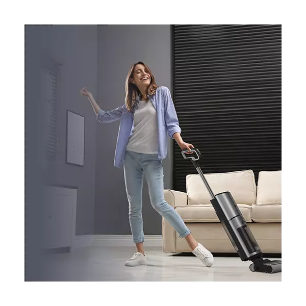 EZVIZ RH2 Aspirapolvere lavapavimenti 3 in 1 senza fili, Assistente Vocale, Velocità del motore fino a 72.000 giri/min, Fino a 200 m², Luce LED incorporata