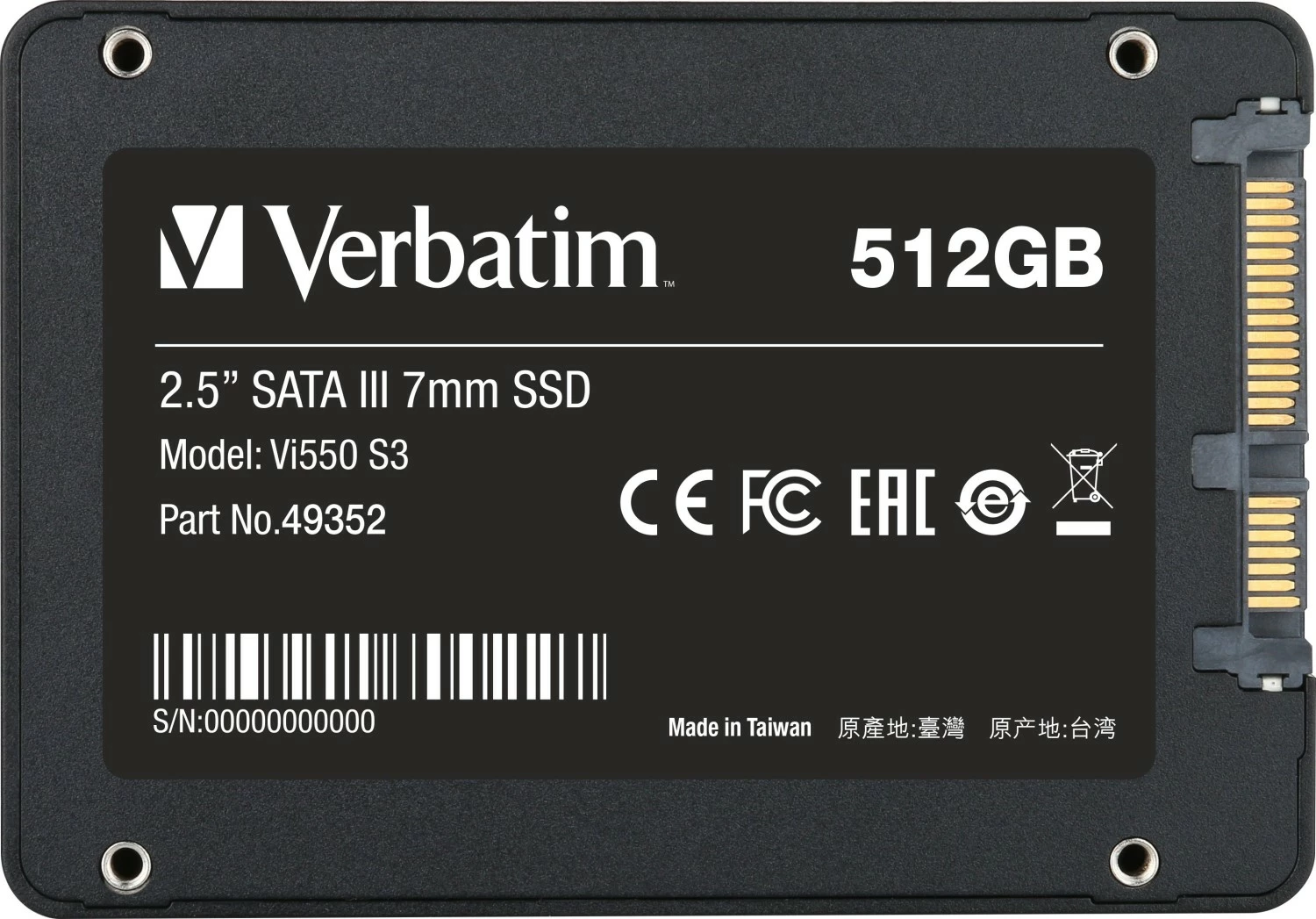 Verbatim Vi550 S3 512GB SATA SSD (49352) | pcx.hu